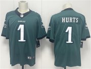 Men's Philadelphia Eagles #1 Jalen Hurts Green 2024 New Vapor Untouchable Limited Football Stitched Jersey Cheap Wholesale