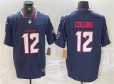 Cheap Men's Houston Texans #12 Nico Collins Navy F.U.S.E. Vapor Limited Football Stitched Jersey
