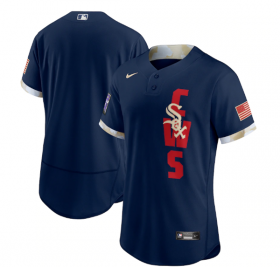 Wholesale Cheap Men\'s Chicago White sox Blank 2021 Navy All-Star Flex Base Stitched MLB Jersey