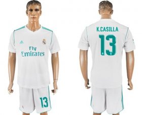 Wholesale Cheap Real Madrid #13 K.Casilla White Home Soccer Club Jersey