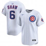 Men's Chicago Cubs #6 Matt Shaw White Home Limited Stitched Baseball Jersey Cheap