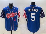 Cheap Men's Los Angeles Dodgers #5 Freddie Freeman Royal Limited Stitched Baseball Jersey