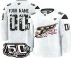 Cheap Men's Washington Capitals Customized White 50th Anniversary Authentic Jersey