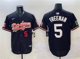 Cheap Men's Los Angeles Dodgers #5 Freddie Freeman Black Mexico Limited Stitched Baseball Jersey