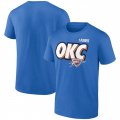 Men's Oklahoma City Thunder Blue 2025 Playoffs OKC Slogan T-Shirt Cheap