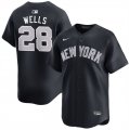Cheap Men's New York Yankees #28 Austin Wells Navy 2025 Alternate Limited Stitched Baseball Jersey