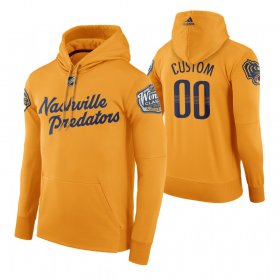 Wholesale Cheap Adidas Predators Custom Men\'s Yellow 2020 Winter Classic Retro NHL Hoodie