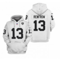 Wholesale Cheap Men's Las Vegas Raiders #13 Hunter Renfrow White 2021 Pullover Hoodie
