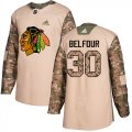 Wholesale Cheap Adidas Blackhawks #30 ED Belfour Camo Authentic 2017 Veterans Day Stitched NHL Jersey