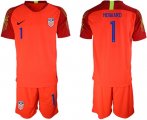 Wholesale Cheap USA #1 Howard Red Goalkeeper Soccer Country Jersey