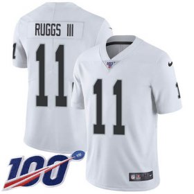 Wholesale Cheap Nike Raiders #11 Henry Ruggs III White Men\'s Stitched NFL 100th Season Vapor Untouchable Limited Jersey