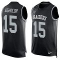 Wholesale Cheap Nike Raiders #15 Nelson Agholor Black Team Color Men's Stitched NFL Limited Tank Top Jersey