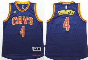 Wholesale Cheap Men\'s Cleveland Cavaliers #4 Iman Shumpert Revolution 30 Swingman 2014 New Navy Blue Jersey
