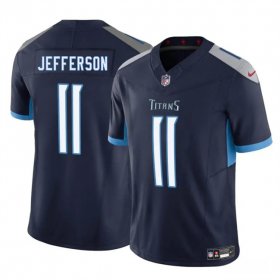 Men\'s Tennessee Titans #11 Van Jefferson Navy 2025 F.U.S.E. Vapor Limited Football Stitched Jersey Cheap