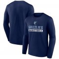 Men's Memphis Grizzlies Navy Let's Go Long Sleeve T-Shirt
