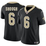 Cheap Men's New Orleans Saints #6 Tyler Shough Black 2025 Draft F.U.S.E. Vapor Limited Football Stitched Jersey