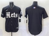 Cheap Men's New York Mets Blank Black 'Gotham Gothic Edition' Vapor Premier Limited Stitched Baseball Jersey