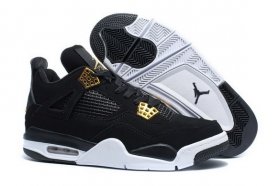 Wholesale Cheap Air Jordan 4 Royalty Black Gold White
