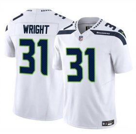 Men\'s Seattle Seahawks #31 Jacardia Wright White 2025 F.U.S.E. Vapor Untouchable Limited Football Stitched Jersey Cheap Wholesale