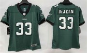 Women's Philadelphia Eagles #33 Cooper DeJean Green New Vapor Untouchable Limited Football Stitched Jersey(Run Small) Cheap Wholesale