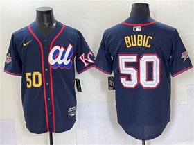 Men\'s American League #50 Kristofer Bubic Navy 2025 All-Star Edition Limited Stitched Baseball Jersey Cheap Wholesale