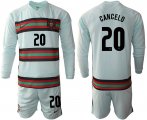 Wholesale Cheap Men 2021 European Cup Portugal away Long sleeve 20 soccer jerseys