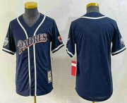 Cheap Youth San Diego Padres Navy Cooperstown Cool Base Jersey