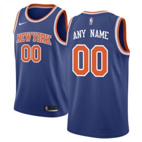 Cheap Men\'s New York Knicks Nike Blue Swingman Custom Icon Edition Jersey