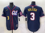 Men's American League #3 Cal Raleigh Navy 2025 All-Star Edition Limited Stitched Baseball Jersey Cheap Wholesale