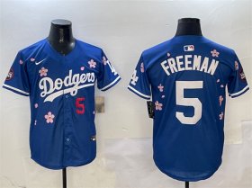 Men\'s Los Angeles Dodgers #5 Freddie Freeman Royal 2025 Tokyo Series Limited Stitched Baseball Jersey Cheap