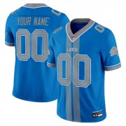 Men's Detroit Lions Customized Blue 2025 F.U.S.E. 'Motor City Racing Edition' Vapor Limited Stitched Jersey Cheap Wholesale