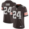 Wholesale Cheap Cleveland Browns #24 Nick Chubb Men's Nike Brown 2020 Vapor Limited Jersey