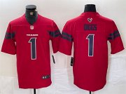 Cheap Men's Houston Texans #1 Stefon Diggs Red Vapor Untouchable Stitched Football Jersey