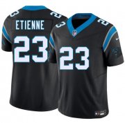 Cheap Men's Carolina Panthers #23 Trevor Etienne Black 2025 Draft F.U.S.E. Vapor Limited Football Stitched Jersey