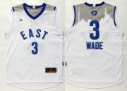 Wholesale Cheap 2015-16 NBA Eastern All-Stars Men's #3 Dwyane Wade Revolution 30 Swingman White Jersey