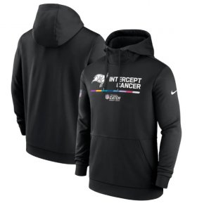 Wholesale Cheap Men\'s Tampa Bay Buccaneers 2022 Black Crucial Catch Therma Performance Pullover Hoodie