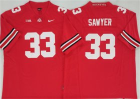 Cheap Men\'s Ohio State Buckeyes #33 Jack Sawyer Red 2025 F.U.S.E. Limited Stitched Jersey