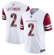 Cheap Men's Washington Commanders #2 Marshon Lattimore White 2025 F.U.S.E. Vapor Limited Football Stitched Jersey