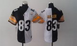 Wholesale Cheap Nike Steelers #83 Heath Miller Black/White Women's Stitched NFL Elite Split Jersey