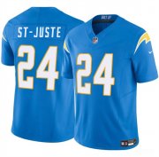 Cheap Men's Los Angeles Chargers #24 Benjamin St-Juste Blue 2024 F.U.S.E. Vapor Limited Football Stitched Jersey