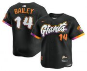 Cheap Men's San Francisco Giants #14 Patrick Bailey Black 2025 City Connect Limited Stitched Jersey