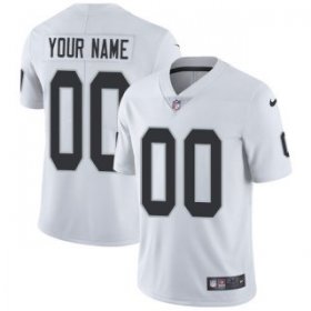 Wholesale Cheap Men\'s Las Vegas Raiders Customized White Stitched Vapor Untouchable Limited Football Jersey