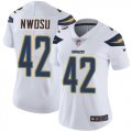 Wholesale Cheap Nike Chargers #42 Uchenna Nwosu White Women's Stitched NFL Vapor Untouchable Limited Jersey