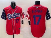 Cheap Men's Los Angeles Dodgers #17 Shohei Ohtani Red Limited Stitched Baseball Jersey