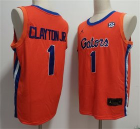 Cheap Men\'s Florida Gators #1 Walter Clayton Jr. Orange Stitched Basketball Jersey