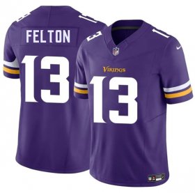 Cheap Men\'s Minnesota Vikings #13 Tai Felton Purple 2025 Draft F.U.S.E. Vapor Untouchable Limited Football Stitched Jersey