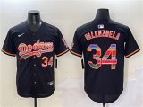 Cheap Men's Los Angeles Dodgers #34 Fernando Valenzuela Black Mexico Limited Stitched Baseball Jersey