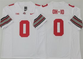 Cheap Men\'s Ohio State Buckeyes #0 OH-IO White 2025 F.U.S.E. Limited Stitched Jersey