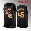 Youth Cleveland Cavaliers #45 Donovan Mitchell Black Stitched Jersey Cheap
