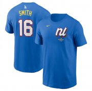 Cheap Men's National League #16 Will Smith Royal 2025 All-Star Edition Name & Number T-Shirt